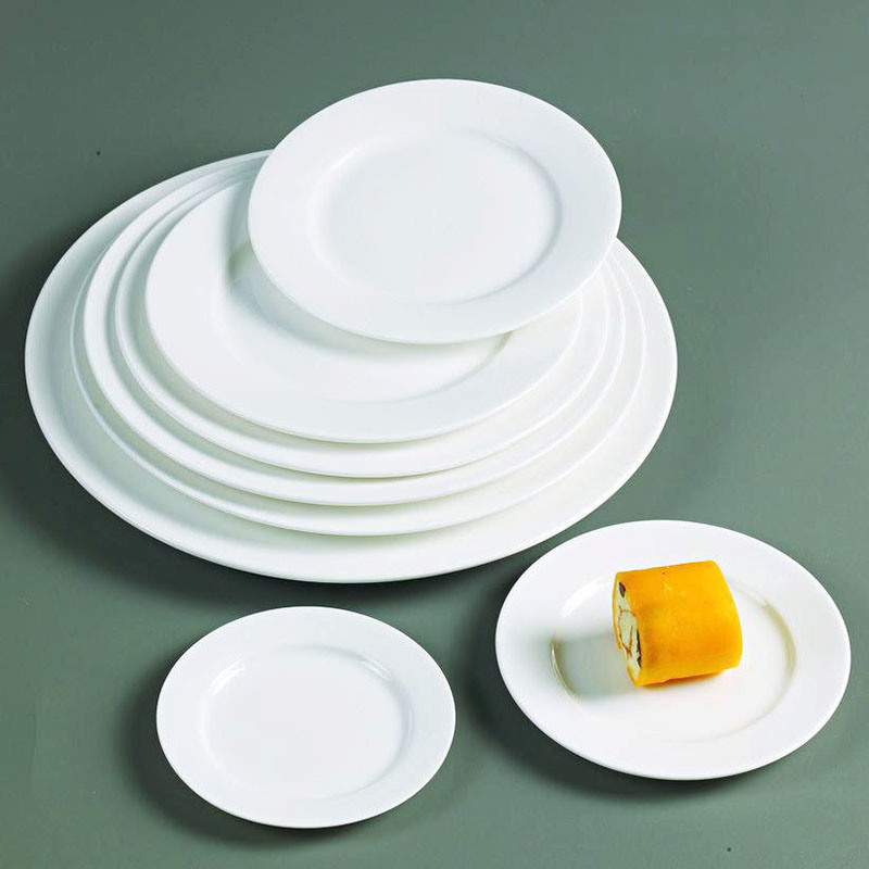 White Ceramic Dinnerware Restaurant Dinnerware
