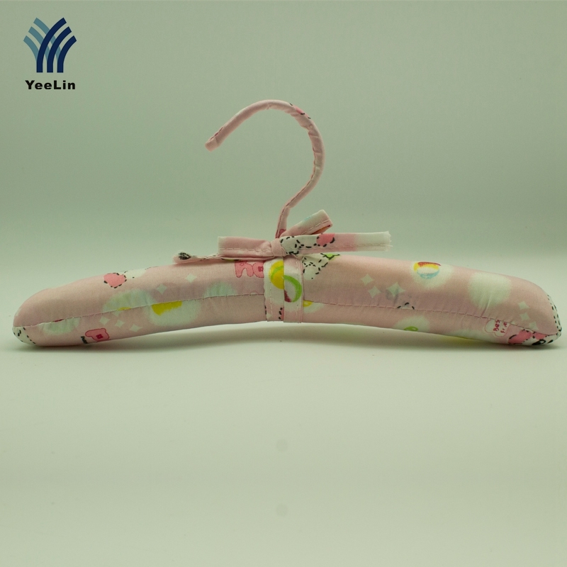 Fashion Cartoon Baby Hanger/ Fabric Satin Children Clothes Hanger (YLFBK004-N1)