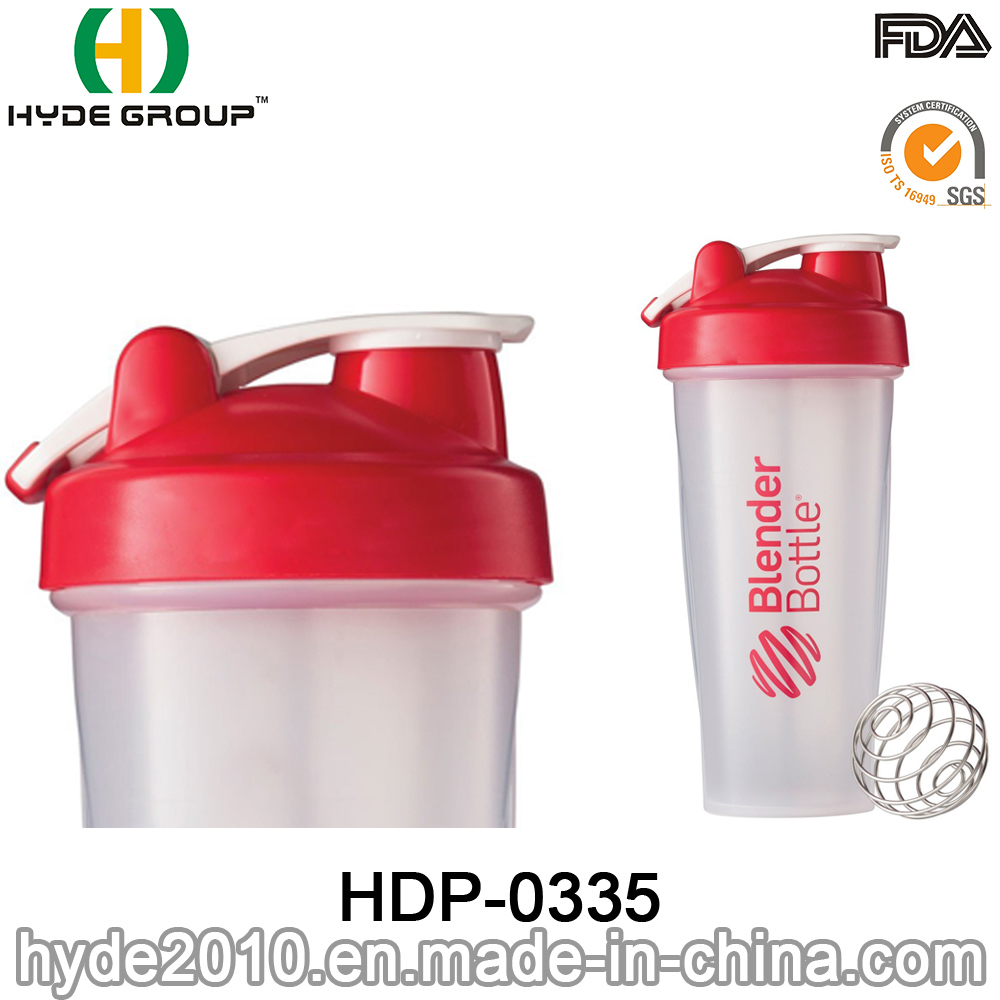 Customized BPA Free 600ml PP Protein Plastic Shaker Bottle