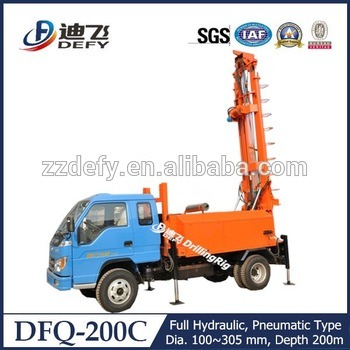 200m Truck Mounted Water Well Drilling Rig for Hard Rock