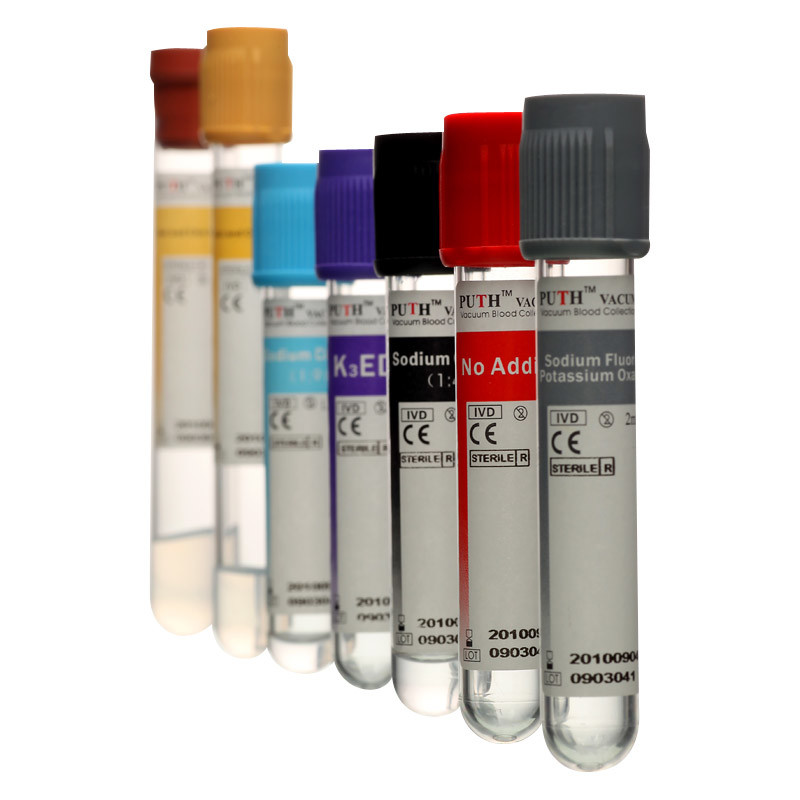 Vacuum Blood Collection Tube, Glucose Tube Approved with Ce & ISO 13458, Glass or Plastic