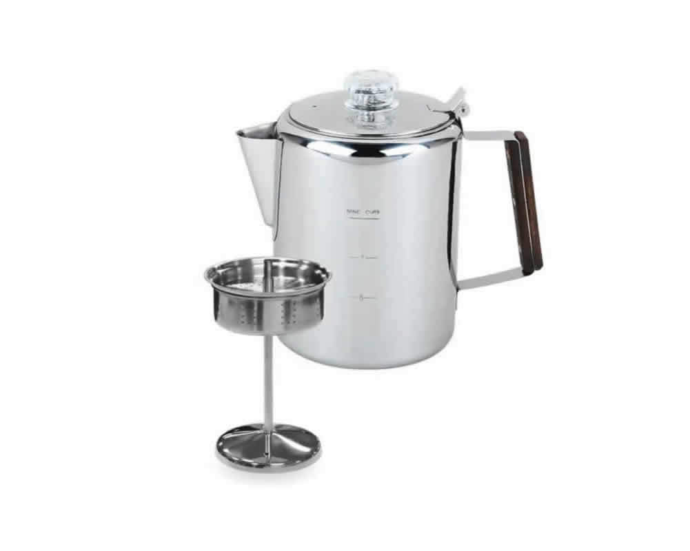 Cafetière à percolateur à café de 9 tasses, cafetière à infusion rapide, faisable pour voyager