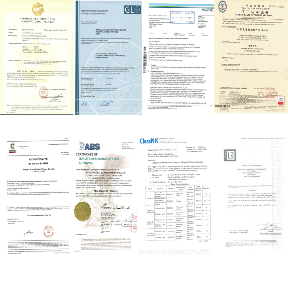 Marine Kenter Shackle Joining Shackle for Anchor Chain with Lr, Nk Certificate