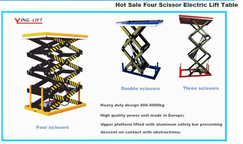 Four Scissor Electric Lift Table