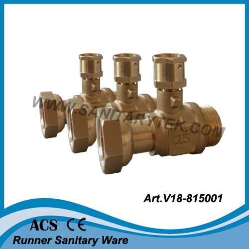 Straight Brass Lockable Ball Valve for Water Meter (V18-807)