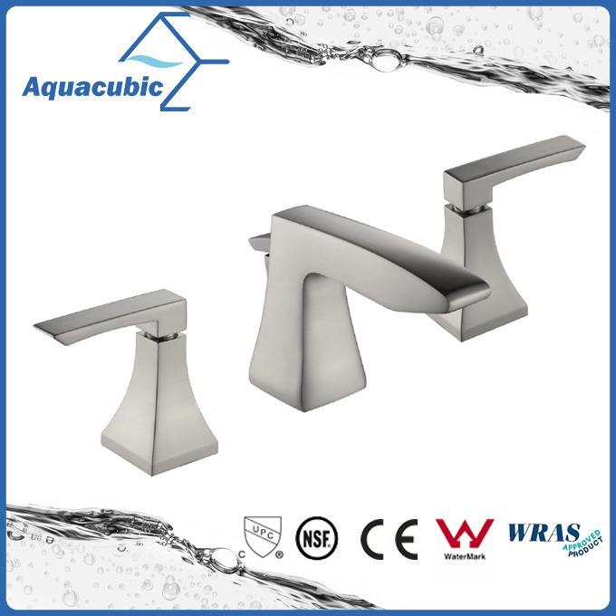 Upc Brass Widespread Three Hole Bathroom Lavatory Faucet