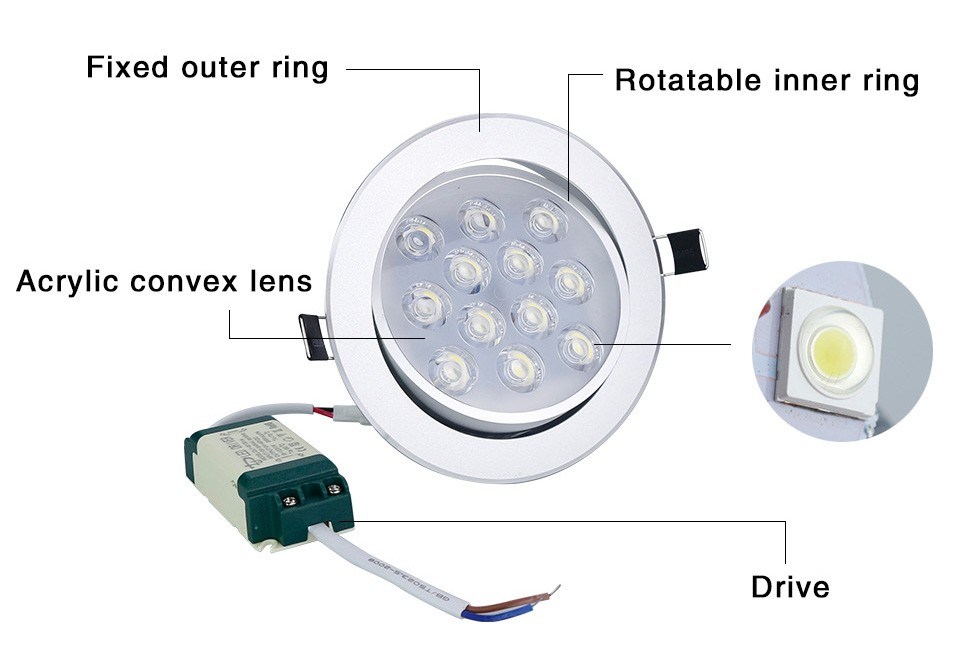 LED Lamp Ceiling Bulbs 220V 110V LED Spotlight with LED Drive