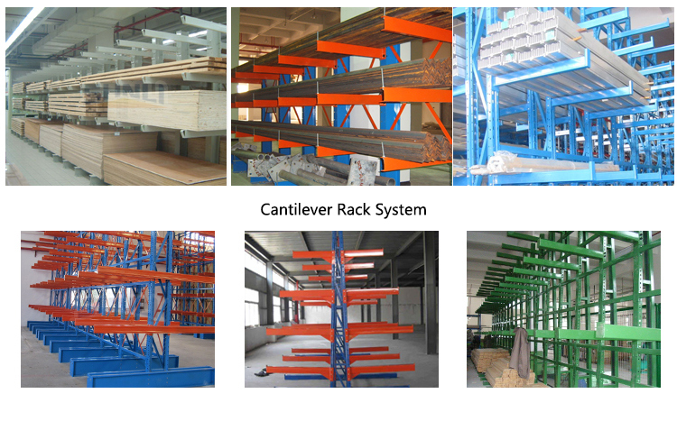 Double Faced Steel Storage Heavy Duty Cantilever Rack for Industrial