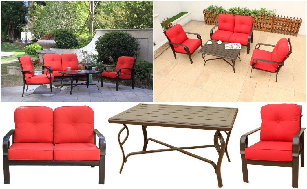 Popular Garden Furniture Cast Aluminum Chat Group Set