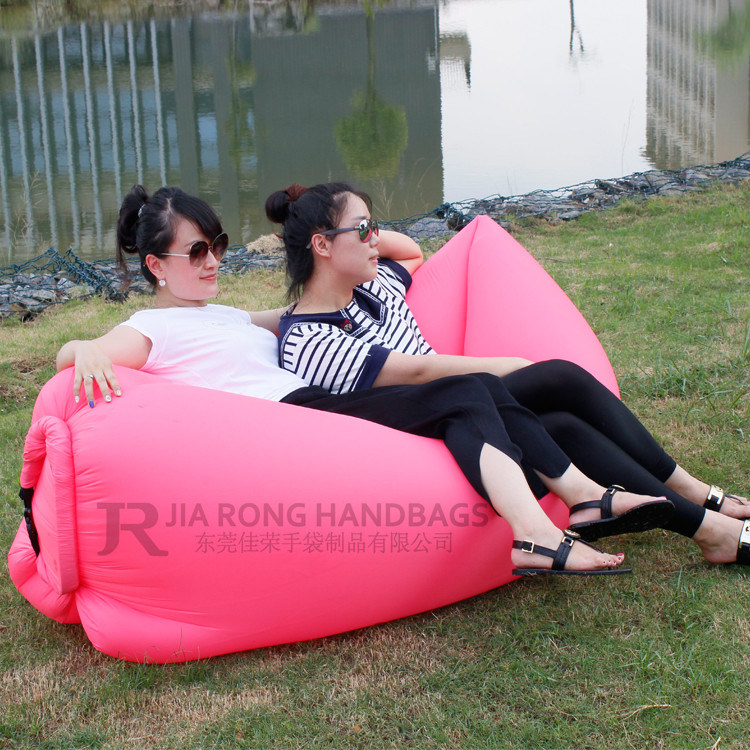 New Production Banana Fast Inflatable Air Sleeping Sofa Bed Bag for Travel