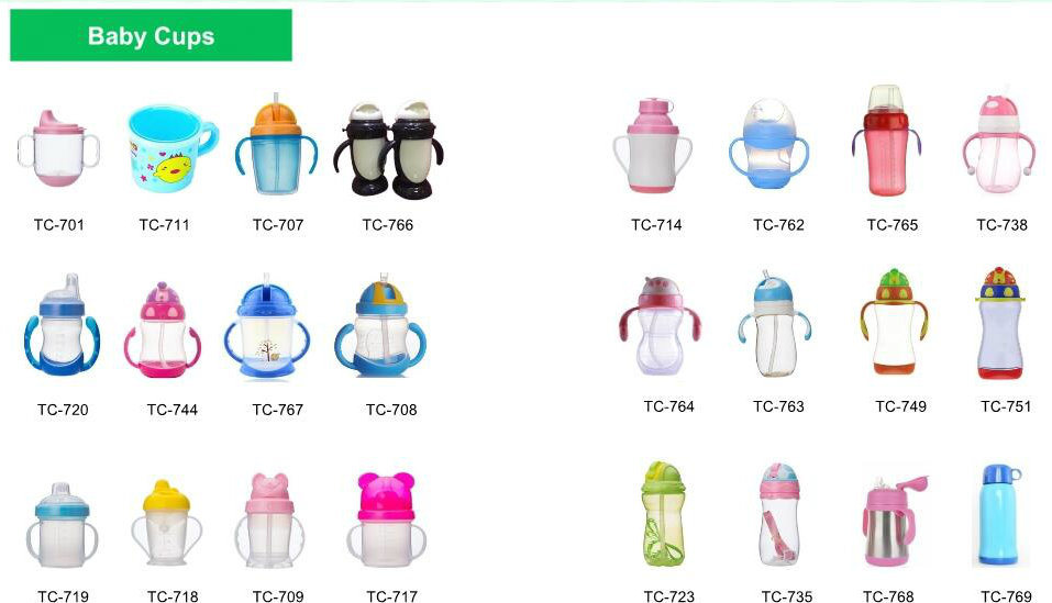 BPA Free PP Baby Straw Sport Water Bottle