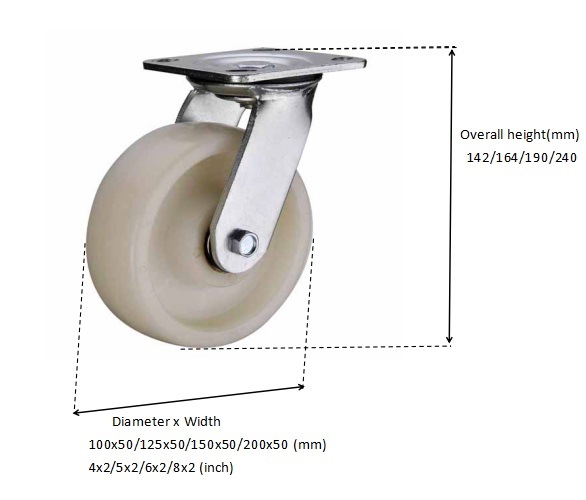 Heavy Duty Swivel Nylon Caster Wheel Factory Price