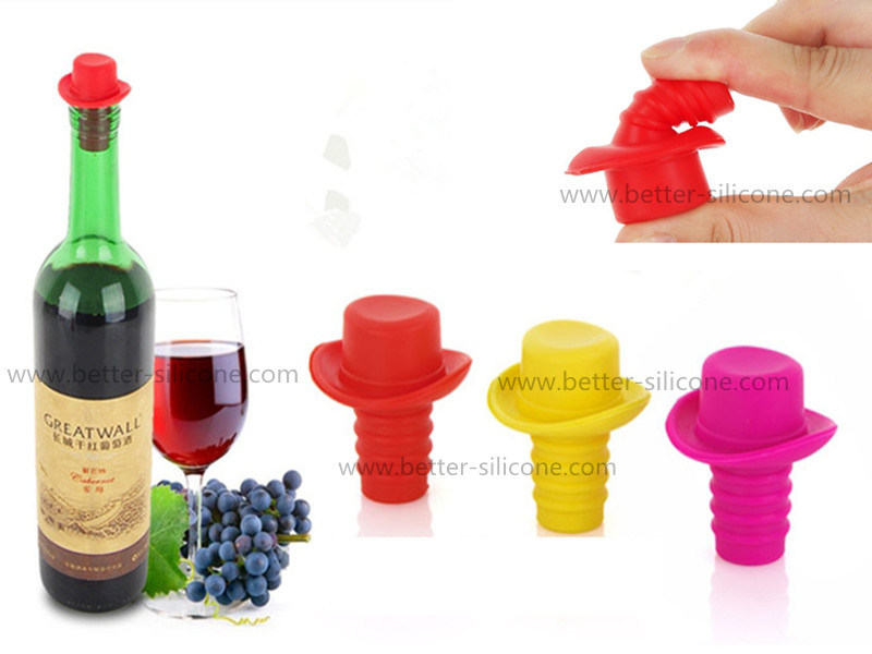 Customized FDA Approved Wine Bottle Silicone Rubber Plugs Stopper