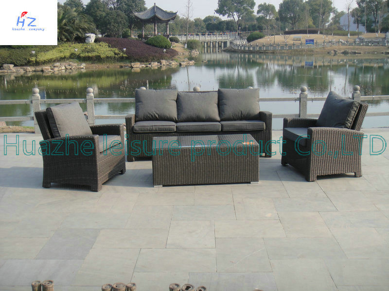 Hz-Bt033 Outdoor Patio Patio Sectional Furniture PE Wicker Rattan Sofa Set Deck Couch