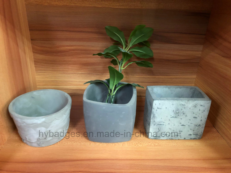 Small Cameo Cement Planter, Concrete Flower Pot (GZHY-FP-003)