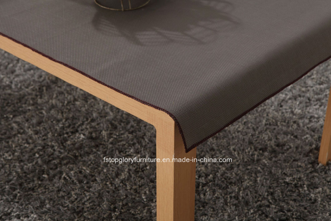 1.2mm Aluminum Wood-Look Frame and 2*2 Textilene Fabric Outdoor Sofa (TG-6104)