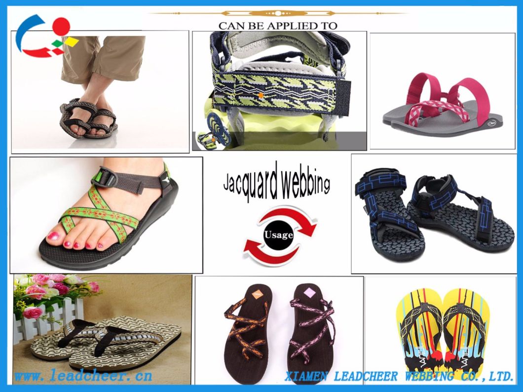 Customized Logo Belt Jacquard Polyester Ribbon For Shoes Handbags Suitcase