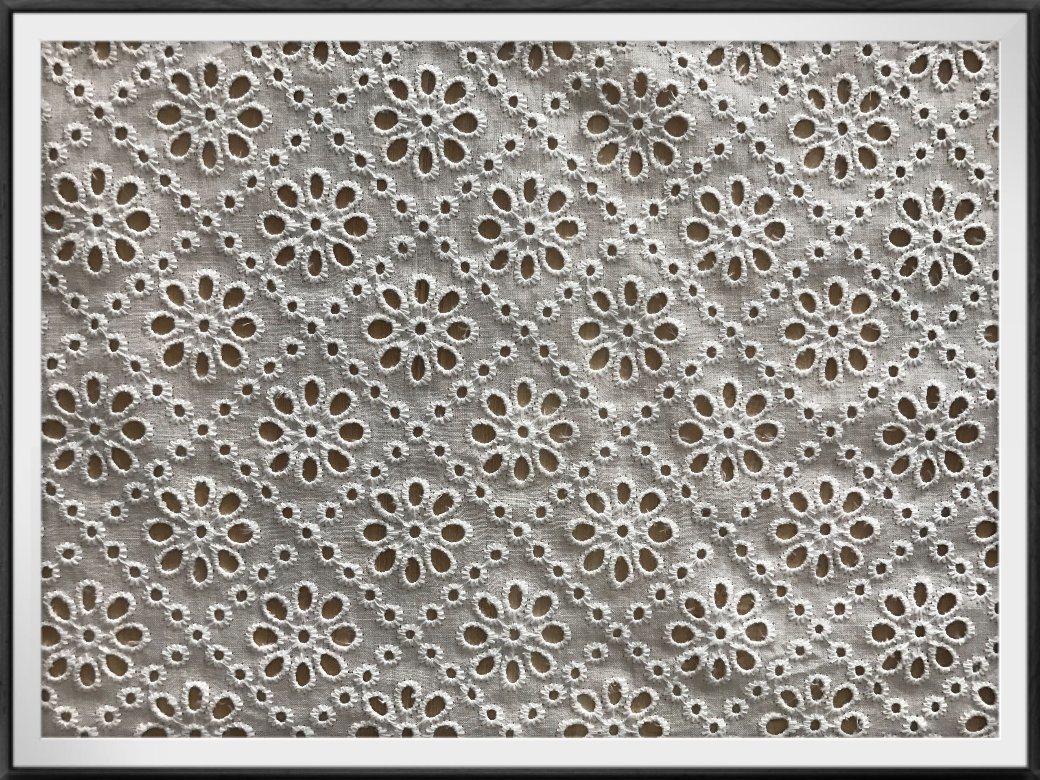 100%Cotton Fabric Cotton Eyelet Lace Garment Accessories