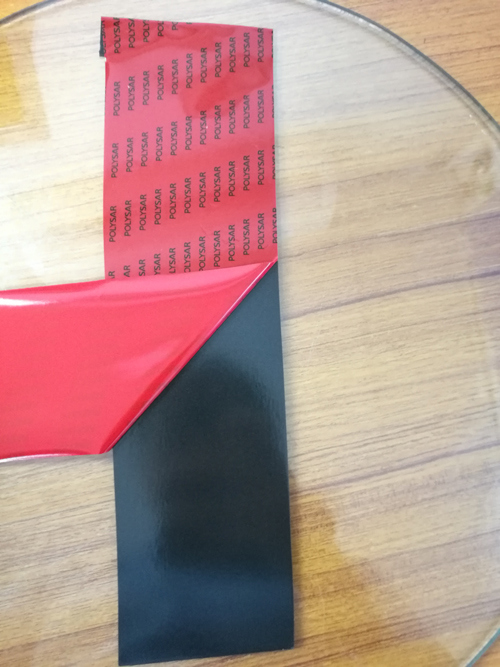 0.6mm Black Double Sided Foam Tape with Red Film Liner