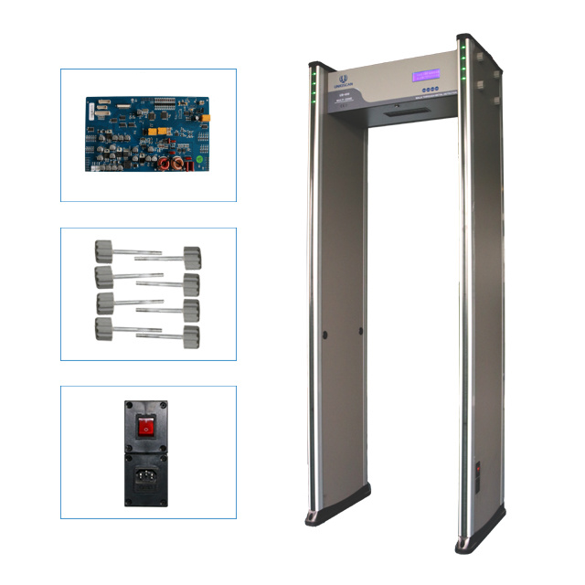 LCD Display High Sensitivity 18 Zones Walk Through Gate Security Walk Through Metal Detectors