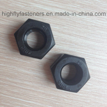 Heavy Hex 2h Nuts S45c Carbon Steel Black