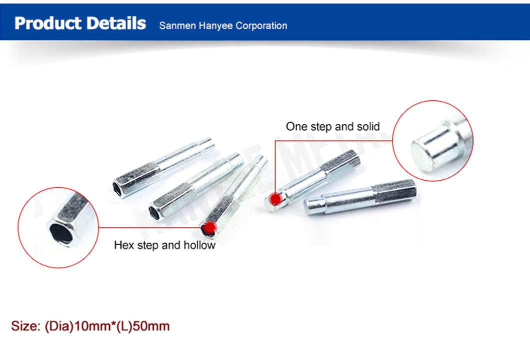 Chinese OEM Fastener Manufacturer Hexgon Shank Pin Fitting