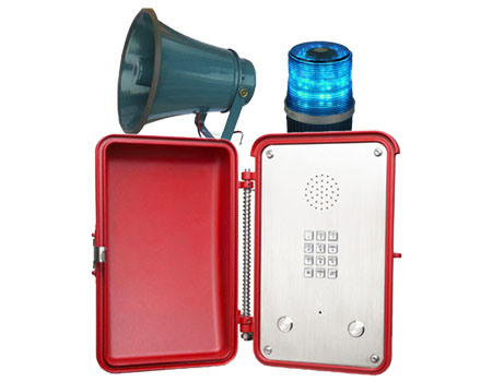 Factory Telephone with External Beacon & Hooter Knsp-15mt Marine Telephone