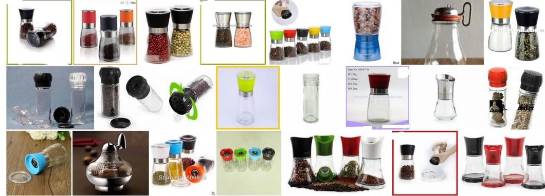 Glass Spice Bottle Grinder/Pepper and Salt Mill