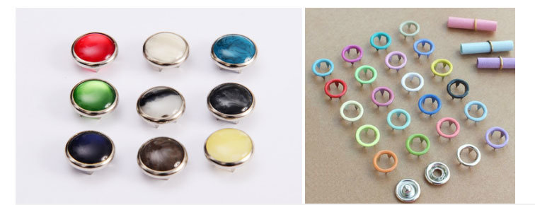 Metal Round Surface Snap Ring Button