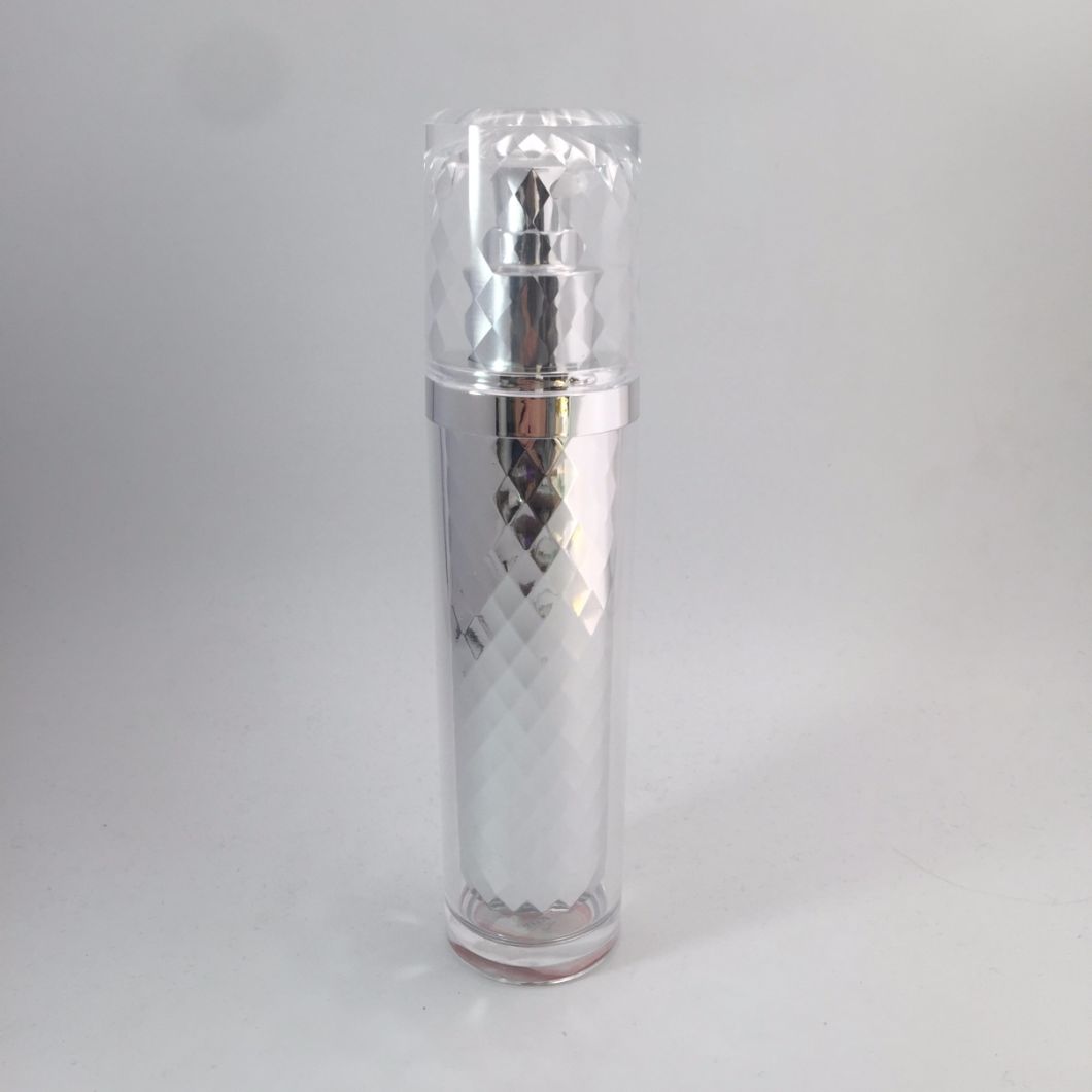 Luxury Acrylic Round Diamond Shape Lotion Bottles for Cosmetic Packaging