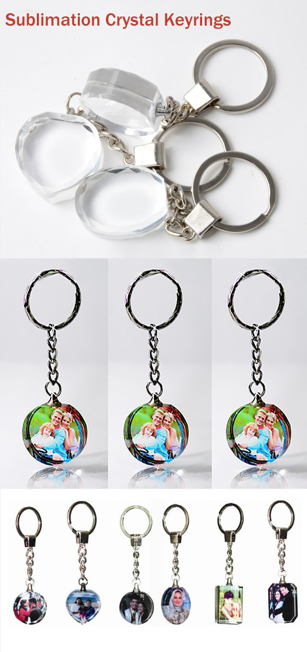 DIY Blank Crystal Keyring/Keychain for Sublimation Printing