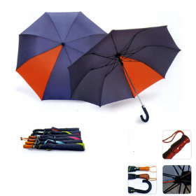 Custom Auto Open Wooden Handle Folidng Umbrella with Logo Printing