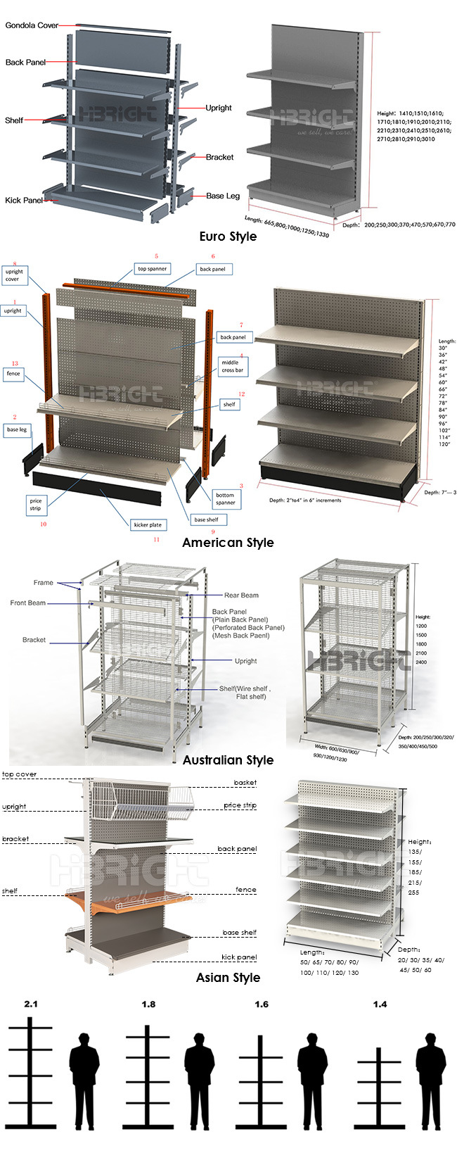 Grocery Store Shelving Trolley Supermarket Equipment