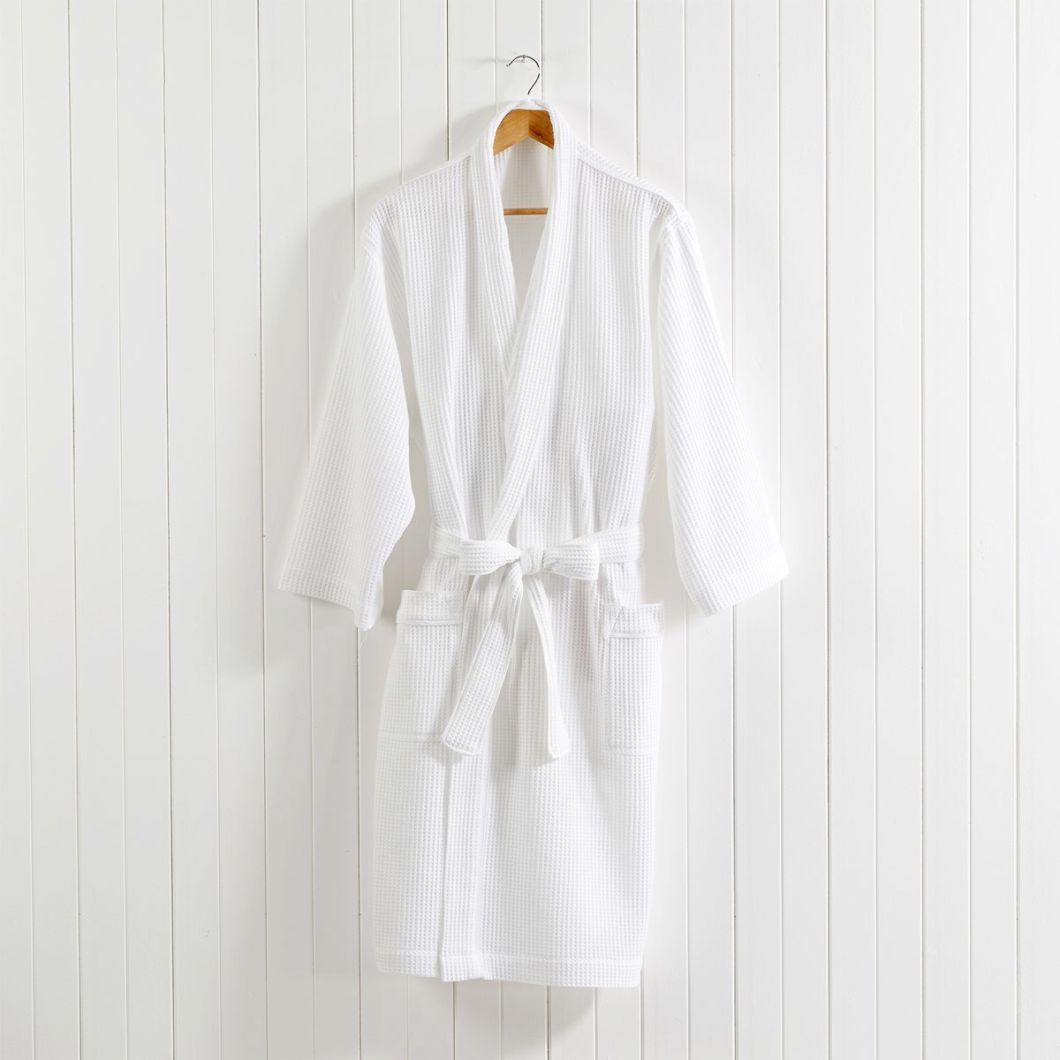 Luxury Hotel Double Layer Waffle Bathrobe with High Quality Cotton