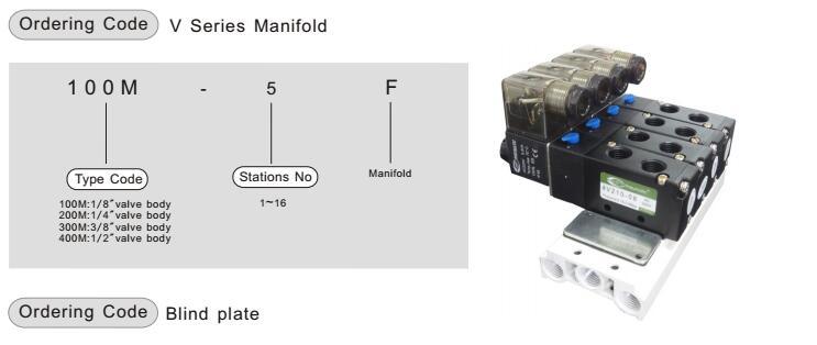 3V210 4V210 Airtac Manifold Valve Base for Installation Solenoid Valve