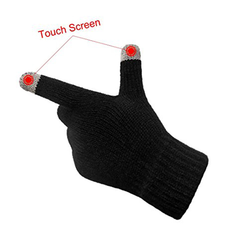 Smart Phone Knitted Jacquard Warm Acrylic Gloves