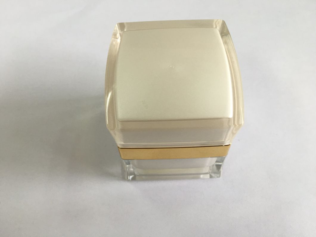 Square Acrylic Jar with 50g, 30g, 15g