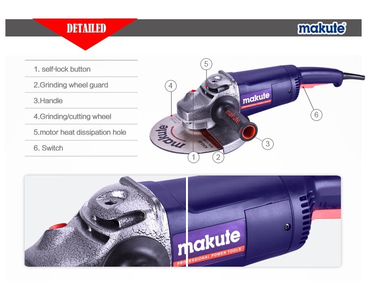 2600W Electric Wet Angle Grinder for Steel Cutting