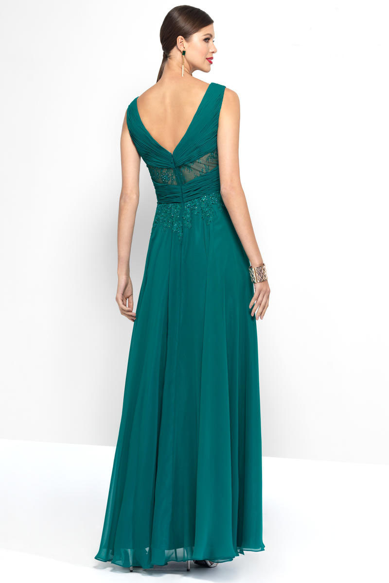 V Neck Empire Waist Green Chiffon Pregnant Women Evening Dress