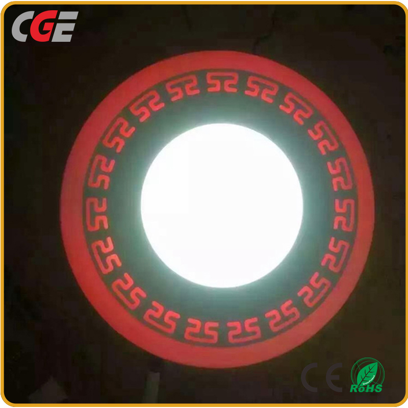 LED Panel Light 3+3W/6+3W/12+6W/18+6W Recessed Square or Round Double Color LED Panel Lamp LED Light