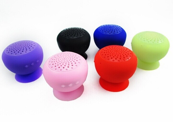 Silicone Mushroom Shape Super Bass Sucker Wireless Bluetooth Speaker (OM-S17)