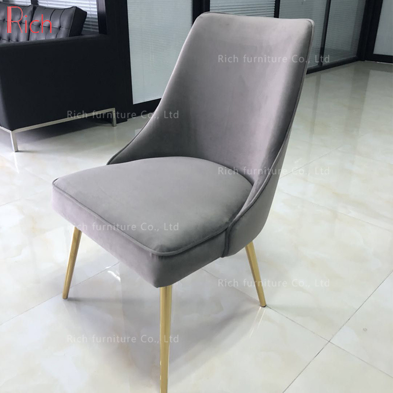 Quality Leisure Fabric Restaurant Dining Chair with Metal Leg