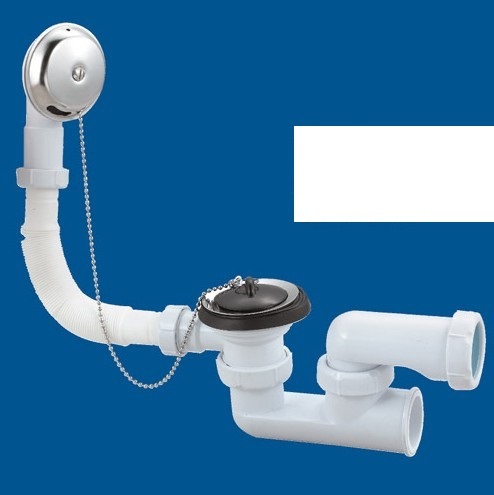 Bathtub Drainer, Bath Waste Valve with Overflow and Trap