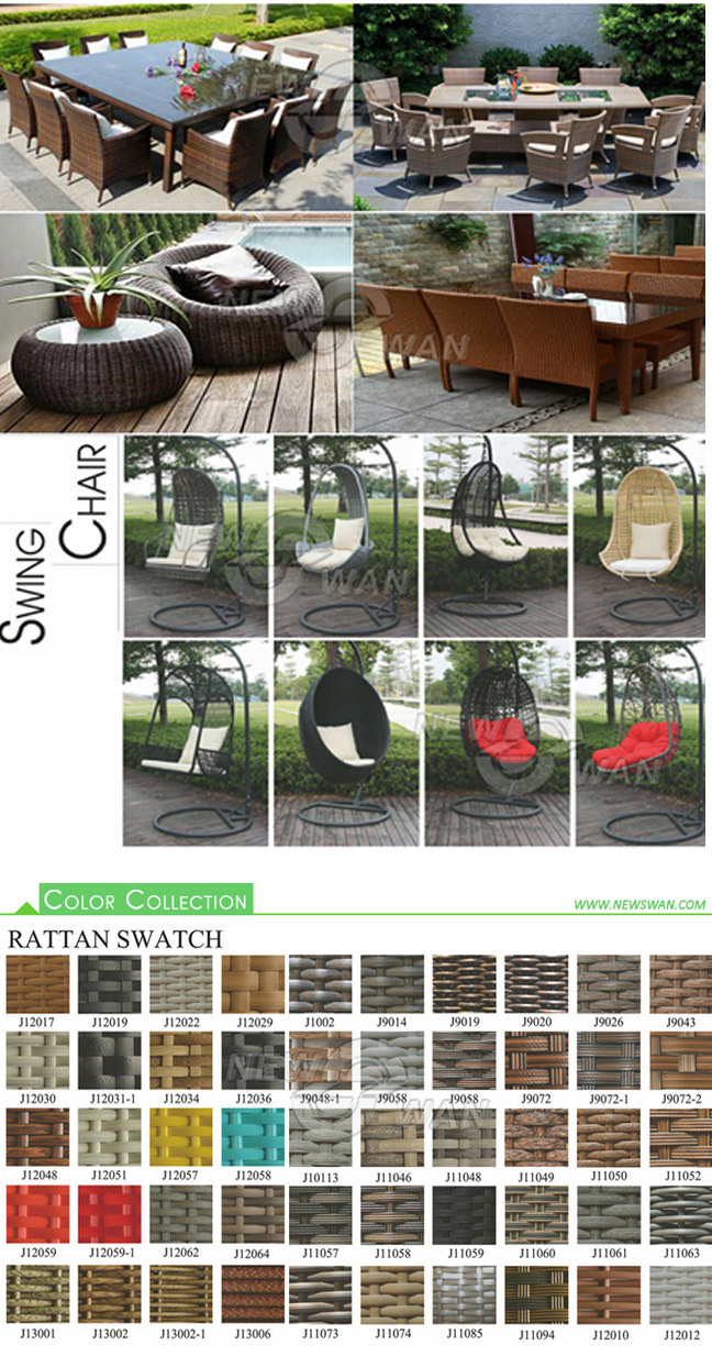 Waterproof PE Rattan Outdoor Sofa Set with Patio Umbrella (Furniture)