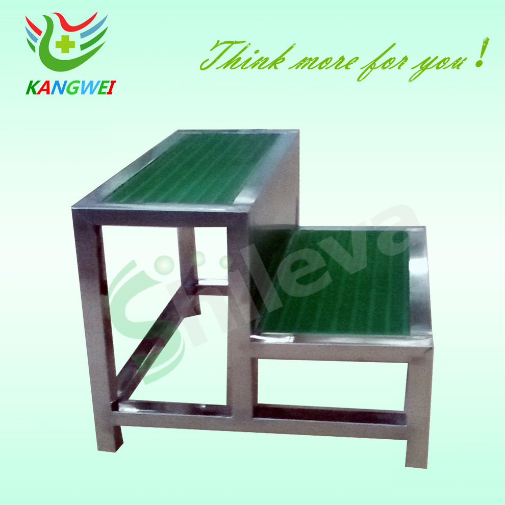 Hospital Medical Furniture Quality Stainless Steel Double Step Foot Step