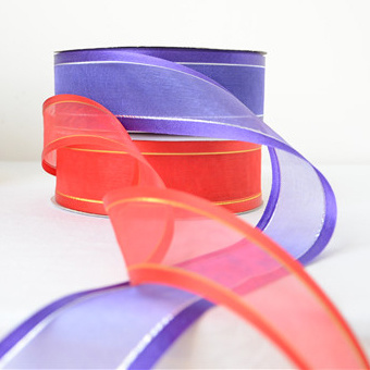 2.5cm Wide Satin Edge Sheer Organza Ribbon for decoration