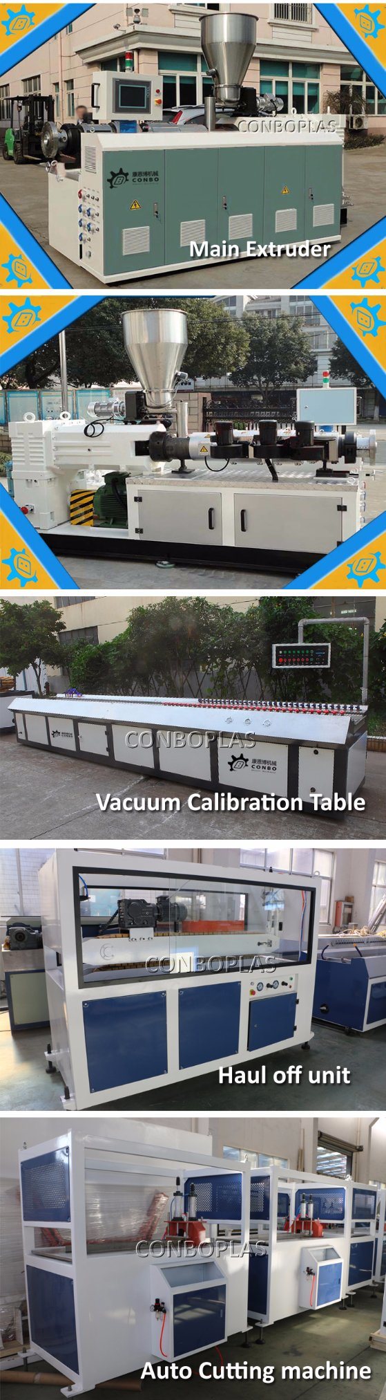 Plastic Twin Double Screw PVC Wall Ceiling Panel Extruder Making Machine