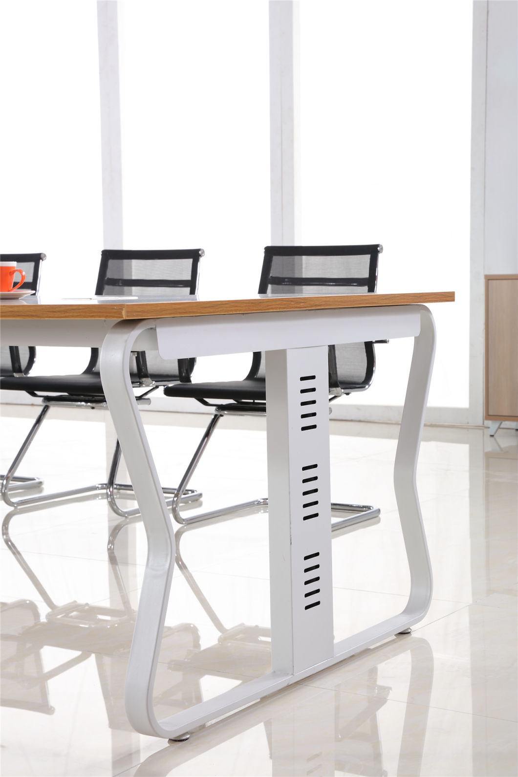 Melamine Reception Area Seating Visitor Meeting Metal Rack Office Table