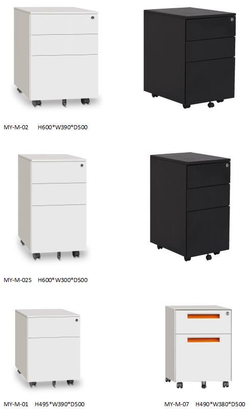 Full Extension 3 Drawer Storage Filing Metal Cabinet