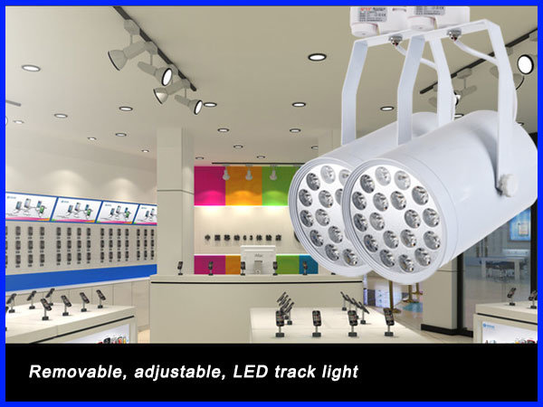 Black Color CREE Chip 30W Ra>90 COB LED Track Light